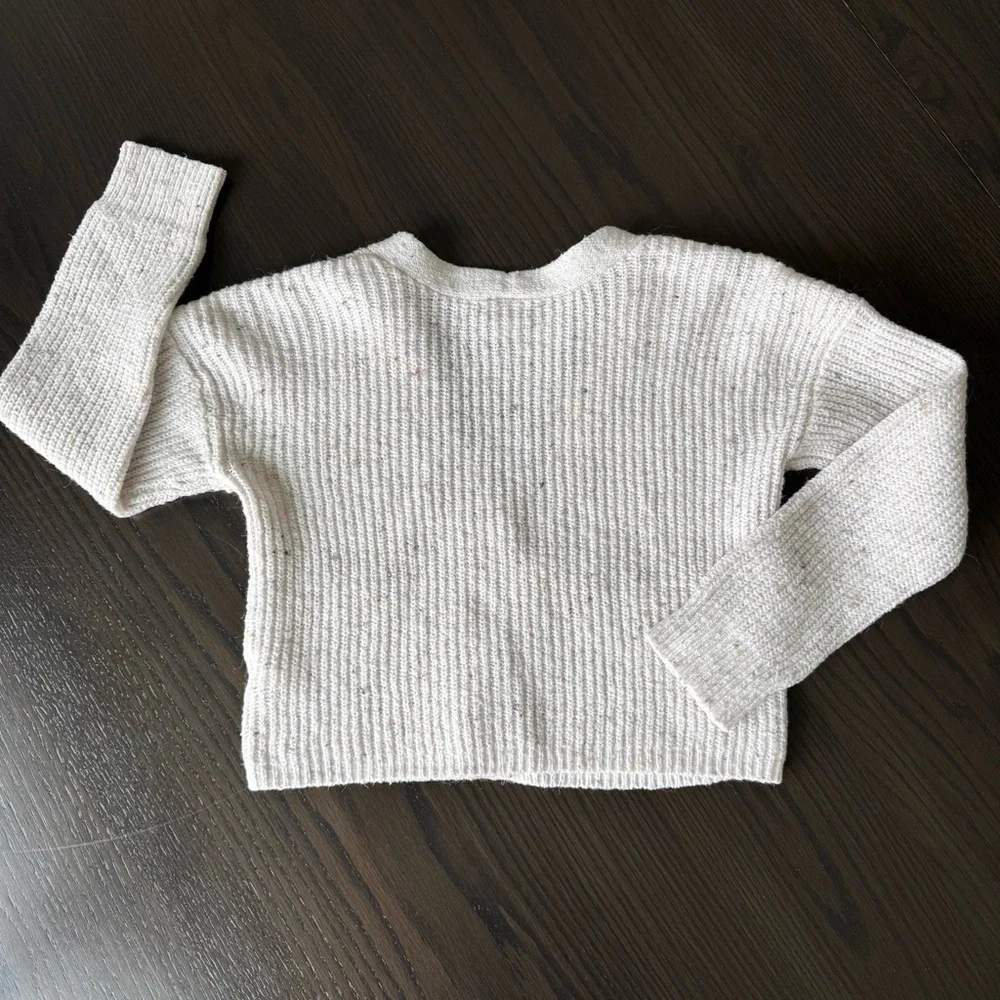 Old Navy Cream Button-Up Cardigan Girls Medium (8)
